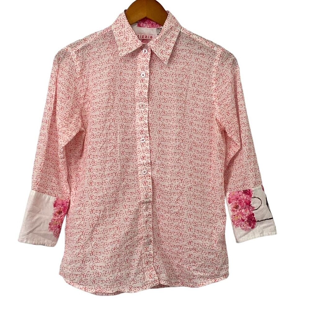Lizzie Pink Patterned Women's Blouse